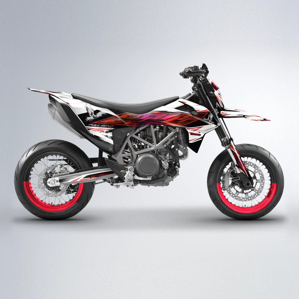ZAPP KTM SMC 690 supermoto graphics kit in Red