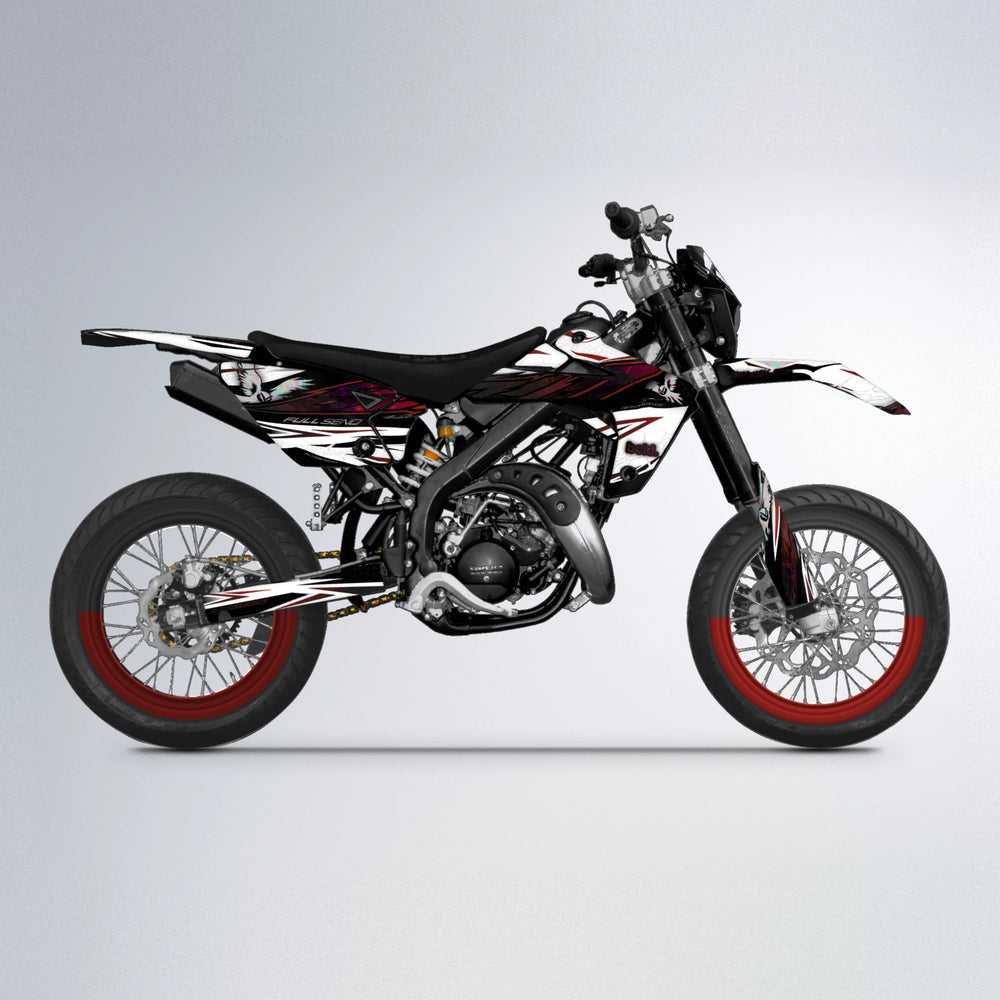 ZAPP Rieju MRT supermoto graphics kit in Black & Red