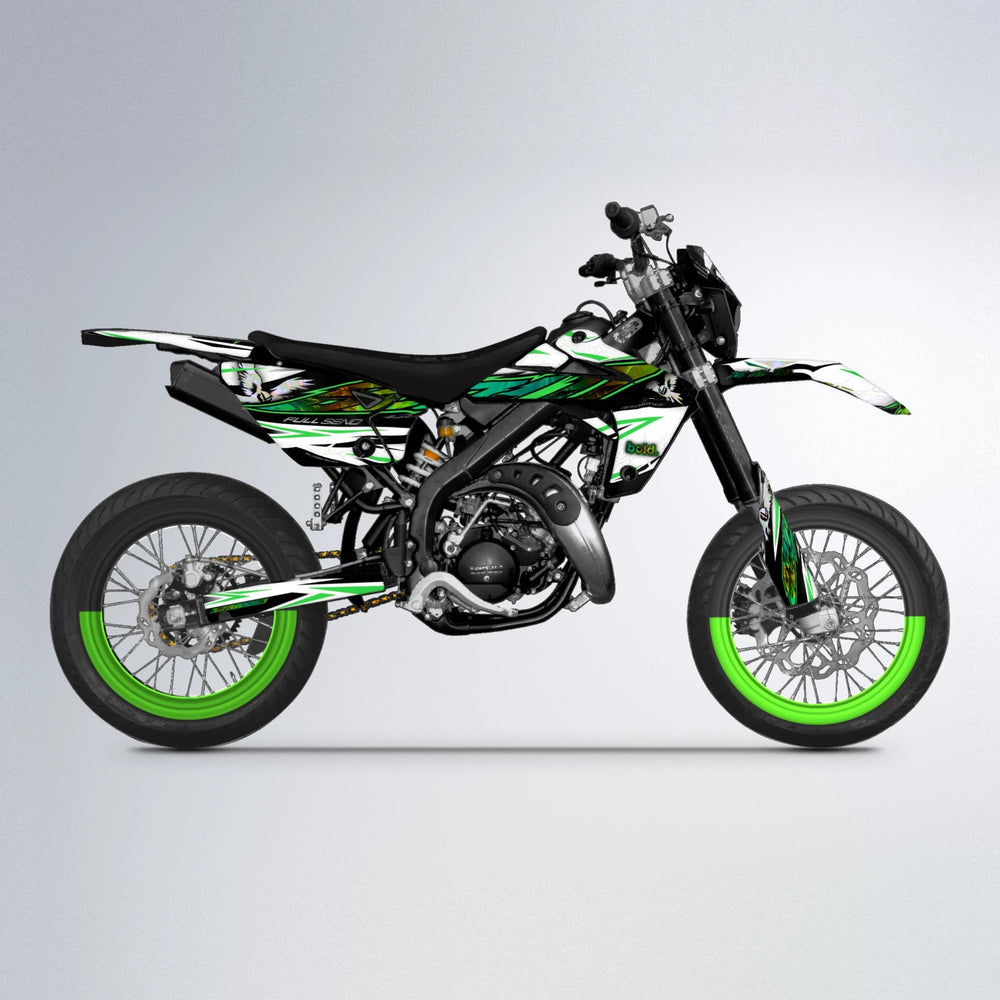 ZAPP Rieju MRT supermoto graphics kit in Green