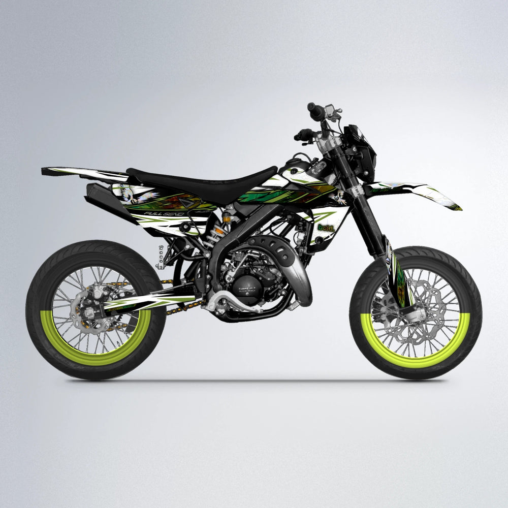 ZAPP Rieju MRT supermoto graphics kit in Olive
