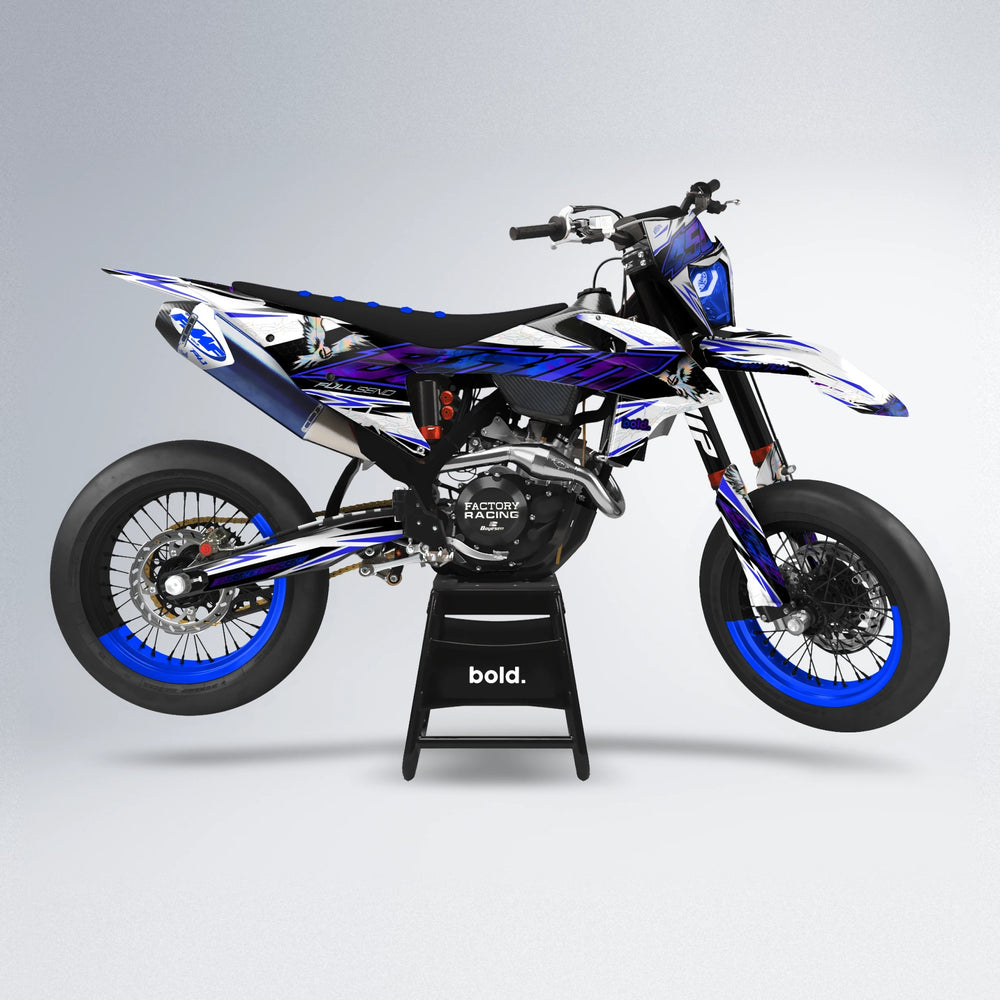 ZAPP supermoto graphics kit in Blue