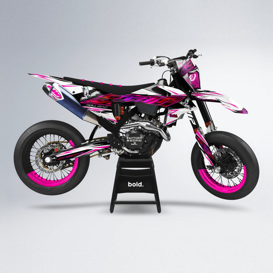 ZAPP supermoto graphics kit in Pink