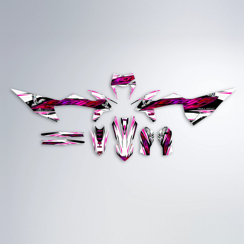 ZAPP graphics kit parts layout in Pink