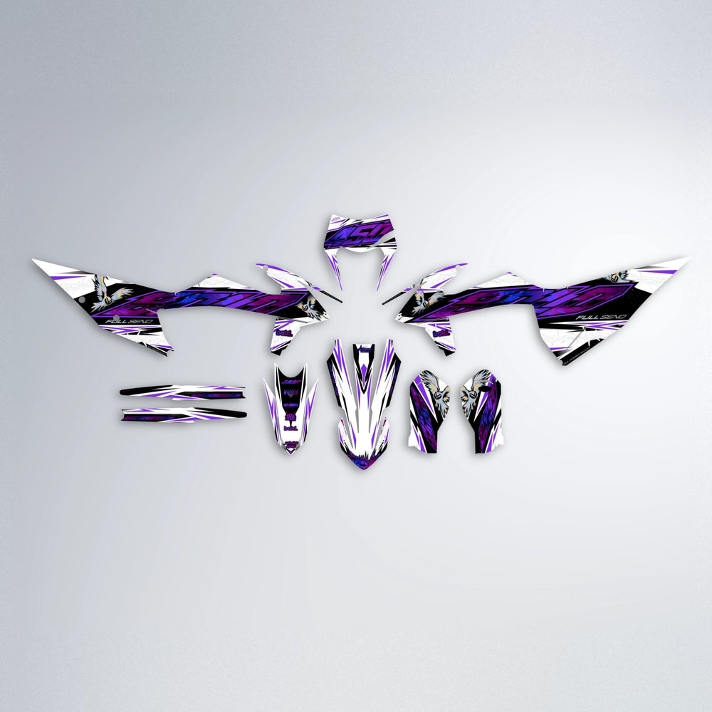 ZAPP graphics kit parts layout in Purple