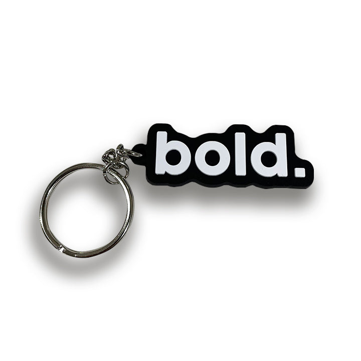 bold. Rubber Keychain