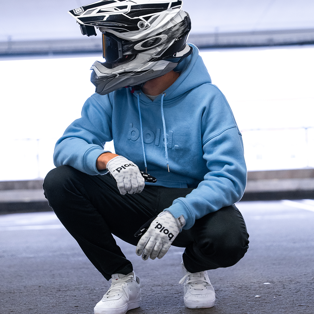 Light blue sales designer hoodie