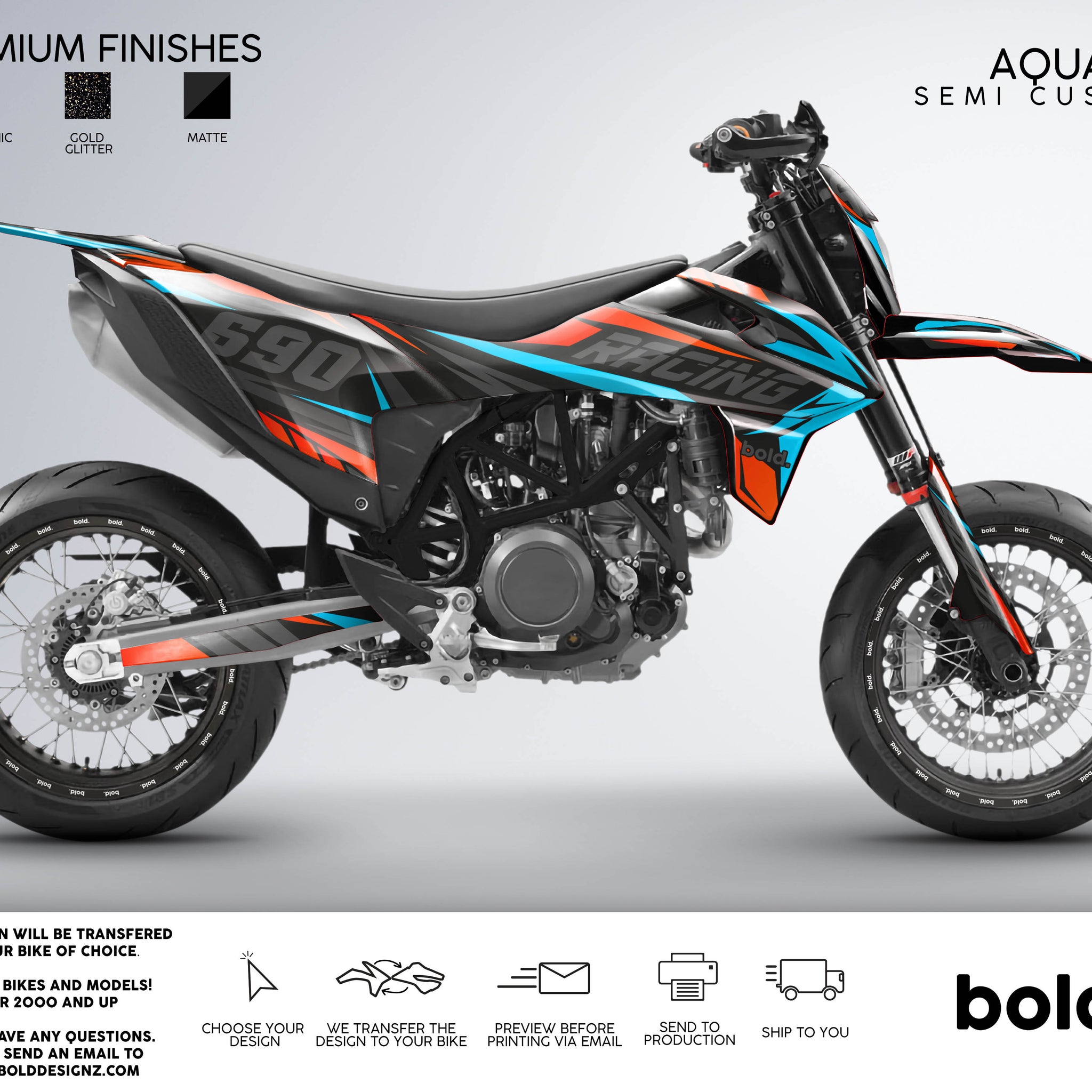 AQUA - KTM SMC 690 Graphics kit