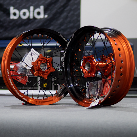 SMPRO Orange/Black | 50/50 - Supermoto Wheelset