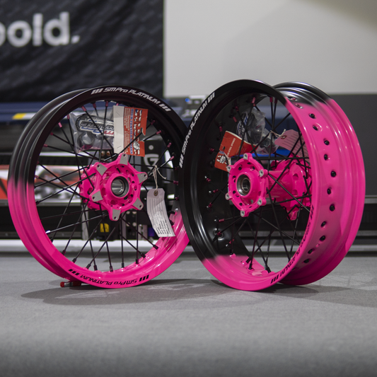 SMPRO Pink/Black | 50/50 - Supermoto Wheelset