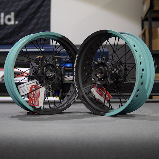 SMPRO Robins Egg Blue/Cobalt Grey | Supermoto Wheelset