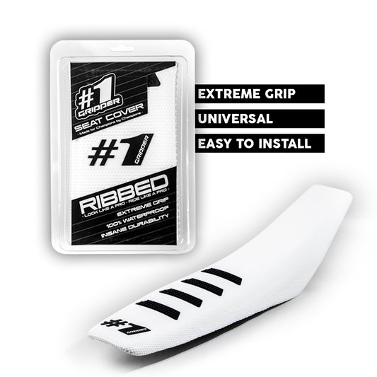 Seat Cover - One Gripper | White Ribbed