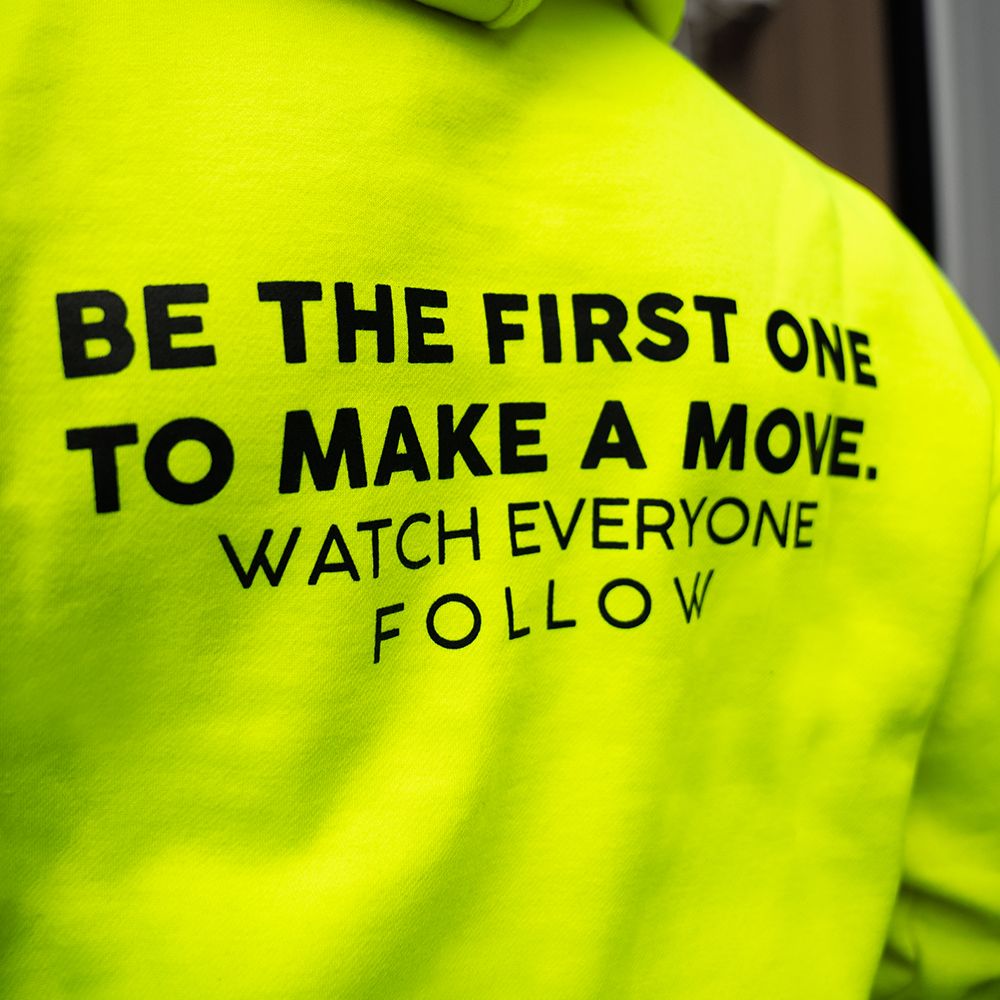 Fluo yellow hoodie Clearance