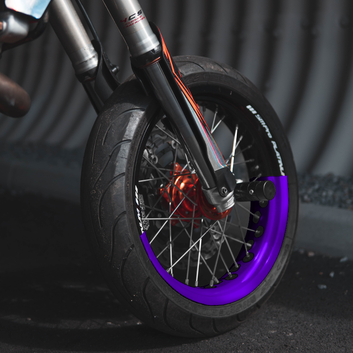 Chrome 50/50 Supermoto Wheel Graphics - 2 Color Wheel Wrap