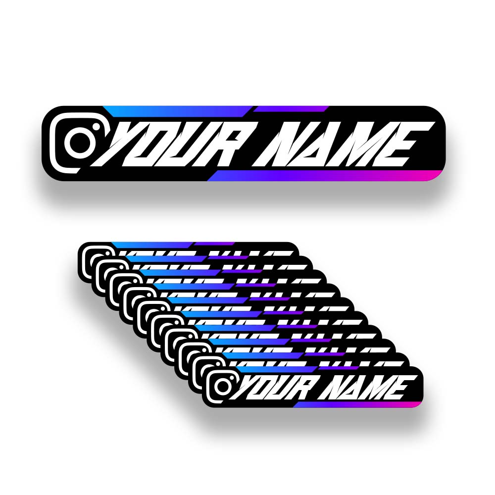 Instagram Tag Stickers x10 (Custom Name)