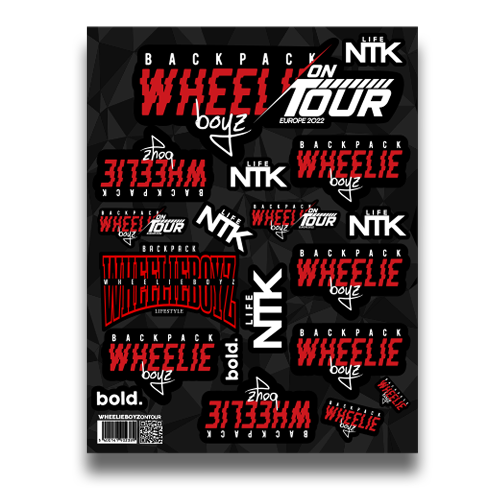 Sticker Sheet - Wheelieboyz On Tour